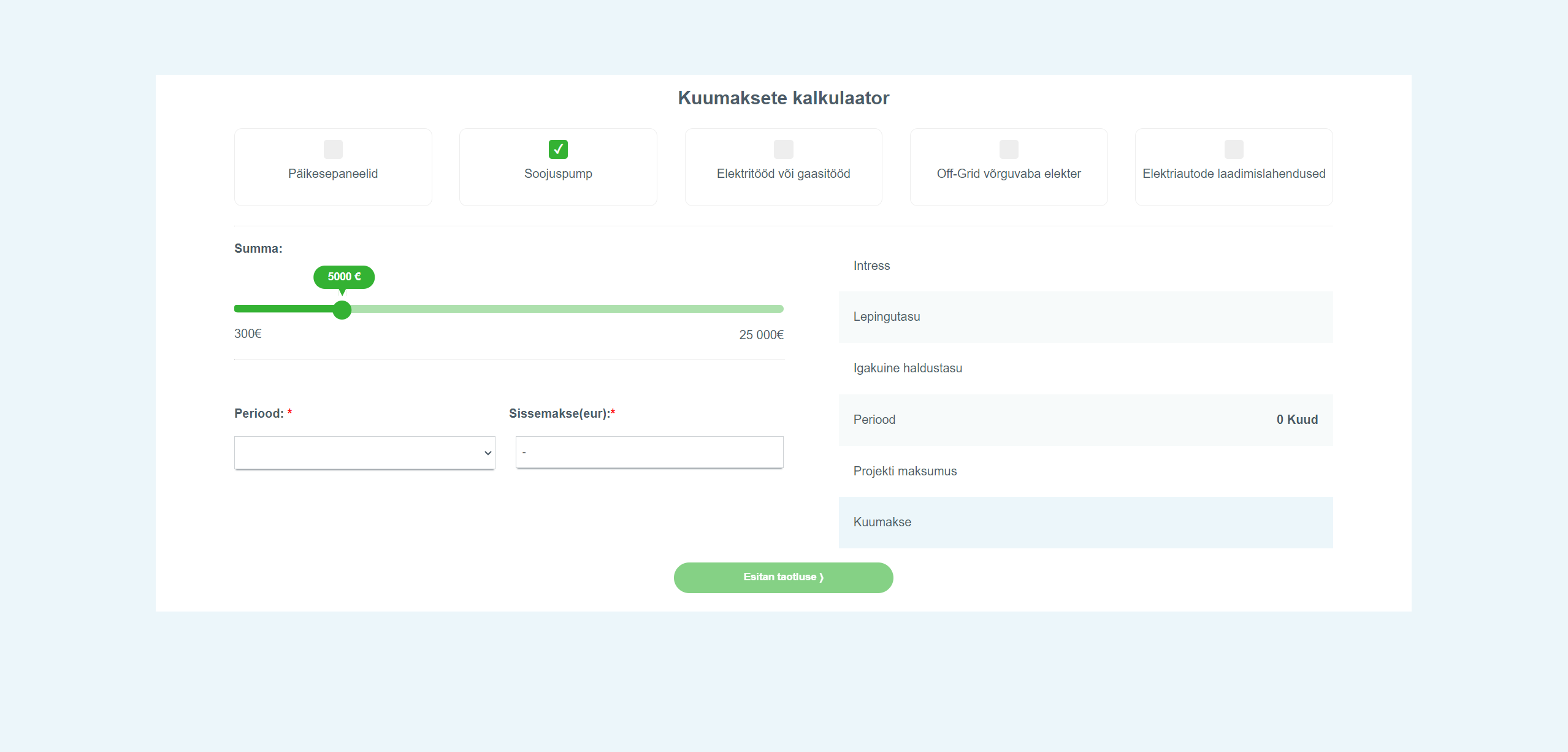 Enefit monthly payments project preview